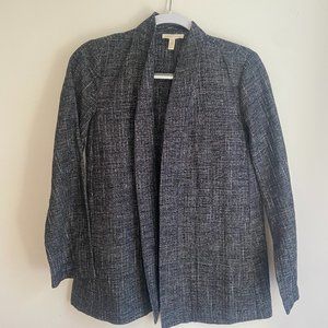 Eileen Fisher Organic Linen Cotton Blend Open Front Lightweight Jacket XXS/TTP